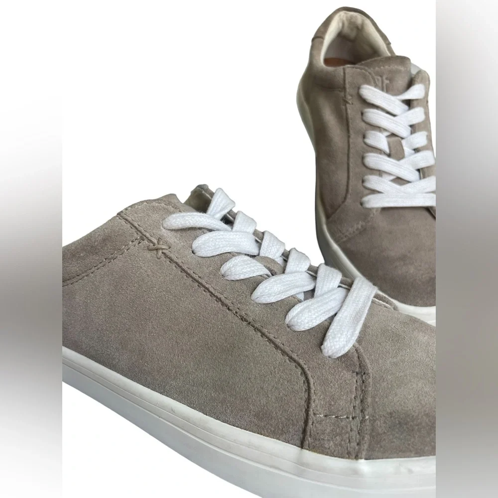 Frye Womens Shoes Frye Kerry Suede Low Lace Up Sneakers Sz8 - Picture 2 of 12
